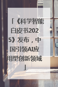 《科学智能白皮书2025》发布，中国引领AI应用型创新领域