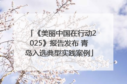 《美丽中国在行动2025》报告发布 青岛入选典型实践案例