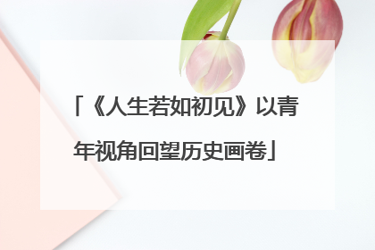 《人生若如初见》以青年视角回望历史画卷