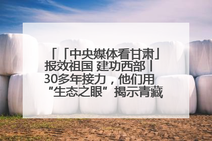 「中央媒体看甘肃」报效祖国 建功西部丨30多年接力，他们用“生态之眼”揭示青藏高原的秘密