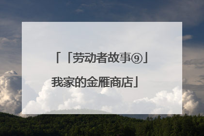 「劳动者故事⑨」我家的金雁商店