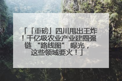 「重磅」四川甩出王炸！千亿级农业产业建圈强链 “路线图” 曝光，这些领域要火！
