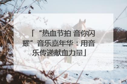 “热血节拍 音你闪耀”音乐嘉年华：用音乐传递献血力量
