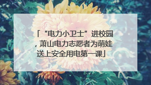 “电力小卫士”进校园，萧山电力志愿者为萌娃送上安全用电第一课