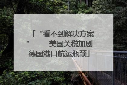 “看不到解决方案”——美国关税加剧德国港口航运瓶颈