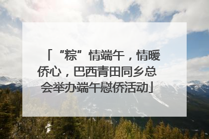 “粽”情端午，情暖侨心，巴西青田同乡总会举办端午慰侨活动