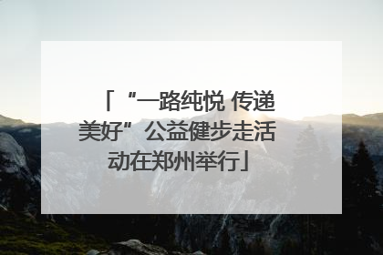 “一路纯悦 传递美好”公益健步走活动在郑州举行