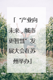 “产业向未来，城市更智慧”发展大会在苏州举办