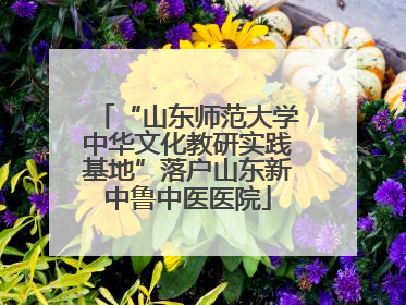 “山东师范大学中华文化教研实践基地”落户山东新中鲁中医医院