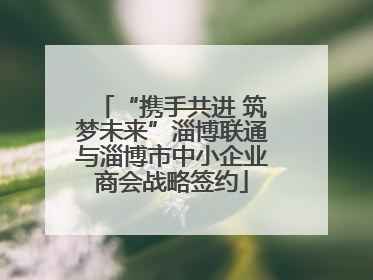 “携手共进 筑梦未来”淄博联通与淄博市中小企业商会战略签约