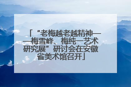 “老梅越老越精神——梅雪峰、梅纯一艺术研究展”研讨会在安徽省美术馆召开