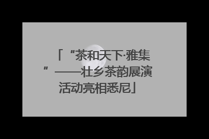 “茶和天下·雅集”——壮乡茶韵展演活动亮相悉尼