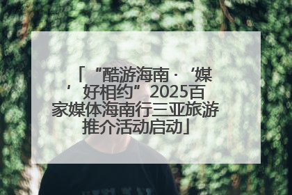 “酷游海南 ·‘媒’好相约”2025百家媒体海南行三亚旅游推介活动启动