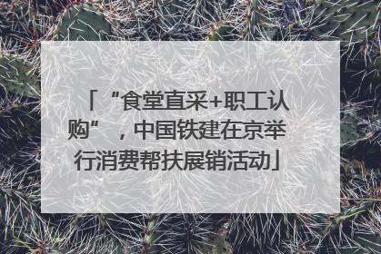 “食堂直采+职工认购”，中国铁建在京举行消费帮扶展销活动