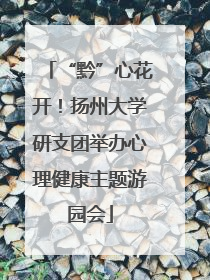 “黔”心花开！扬州大学研支团举办心理健康主题游园会