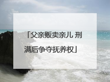 父亲贩卖亲儿 刑满后争夺抚养权