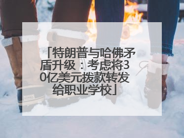 特朗普与哈佛矛盾升级：考虑将30亿美元拨款转发给职业学校
