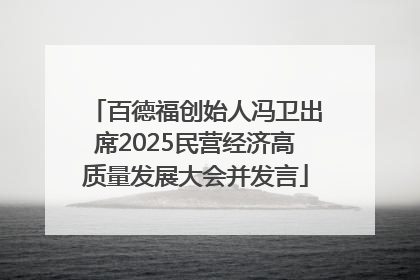 百德福创始人冯卫出席2025民营经济高质量发展大会并发言