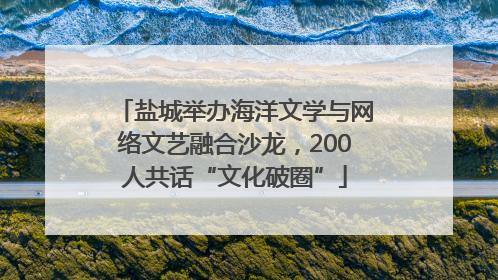 盐城举办海洋文学与网络文艺融合沙龙，200人共话“文化破圈”