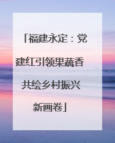 福建永定：党建红引领果蔬香 共绘乡村振兴新画卷