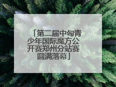 第二届中匈青少年国际魔方公开赛郑州分站赛圆满落幕
