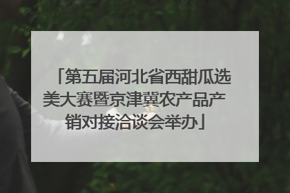 第五届河北省西甜瓜选美大赛暨京津冀农产品产销对接洽谈会举办