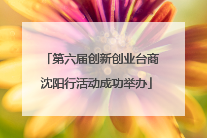 第六届创新创业台商沈阳行活动成功举办