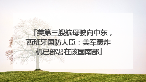 美第三艘航母驶向中东，西班牙国防大臣：美军轰炸机已部署在该国南部