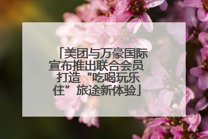 美团与万豪国际宣布推出联合会员 打造“吃喝玩乐住”旅途新体验