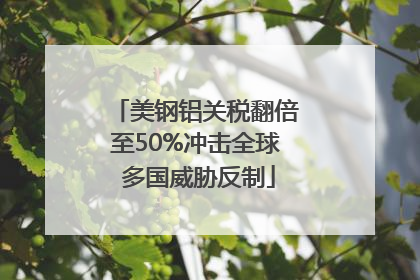 美钢铝关税翻倍至50%冲击全球 多国威胁反制