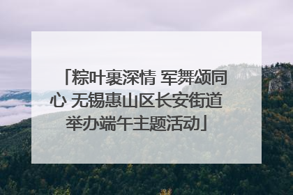 粽叶裹深情 军舞颂同心 无锡惠山区长安街道举办端午主题活动
