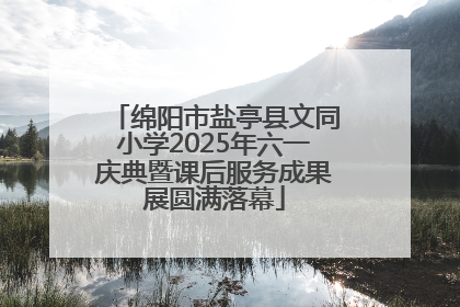 绵阳市盐亭县文同小学2025年六一庆典暨课后服务成果展圆满落幕