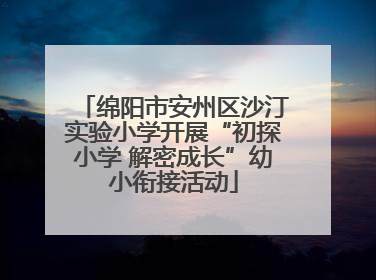 绵阳市安州区沙汀实验小学开展“初探小学 解密成长”幼小衔接活动