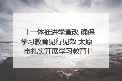 一体推进学查改 确保学习教育见行见效 太原市扎实开展学习教育