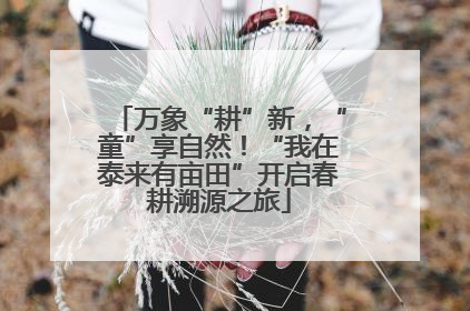 万象“耕”新，“童”享自然！“我在泰来有亩田”开启春耕溯源之旅