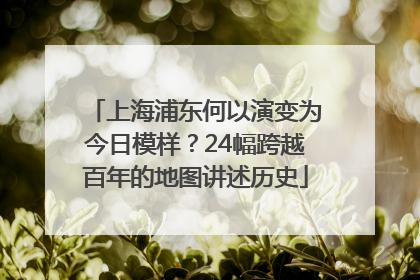 上海浦东何以演变为今日模样？24幅跨越百年的地图讲述历史