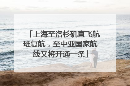 上海至洛杉矶直飞航班复航，至中亚国家航线又将开通一条