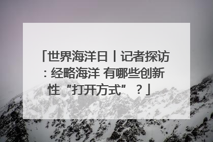 世界海洋日丨记者探访：经略海洋 有哪些创新性“打开方式”？