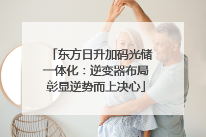 东方日升加码光储一体化：逆变器布局彰显逆势而上决心