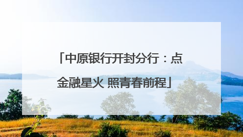 中原银行开封分行：点金融星火 照青春前程