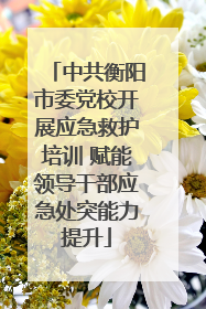 中共衡阳市委党校开展应急救护培训 赋能领导干部应急处突能力提升
