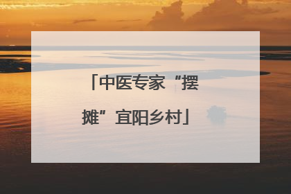 中医专家“摆摊”宜阳乡村