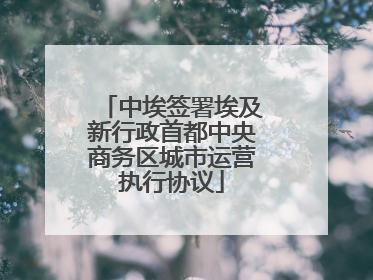 中埃签署埃及新行政首都中央商务区城市运营执行协议