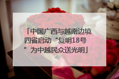 中国广西与越南边境四省启动“复明18号”为中越民众送光明