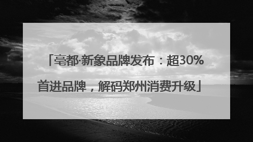 亳都·新象品牌发布：超30%首进品牌，解码郑州消费升级