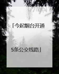 今起烟台开通5条公交线路