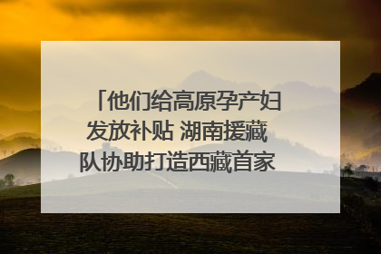他们给高原孕产妇发放补贴 湖南援藏队协助打造西藏首家高原产儿协同中心