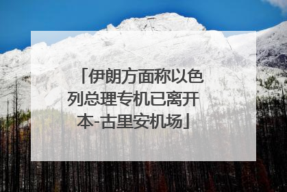 伊朗方面称以色列总理专机已离开本-古里安机场