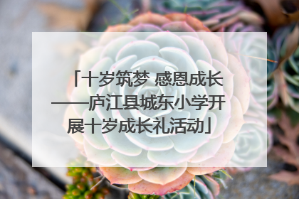 十岁筑梦 感恩成长——庐江县城东小学开展十岁成长礼活动
