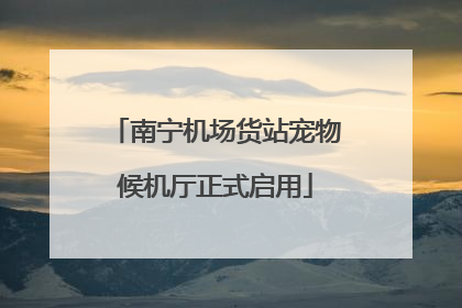 南宁机场货站宠物候机厅正式启用